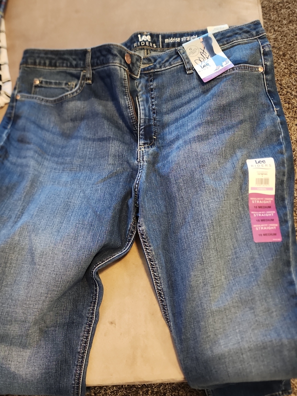 Lee Riders Midrise Straight Jeans - Blue